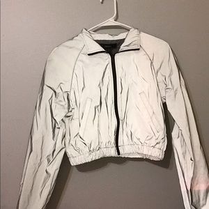 F21 Reflective Cropped Jacket